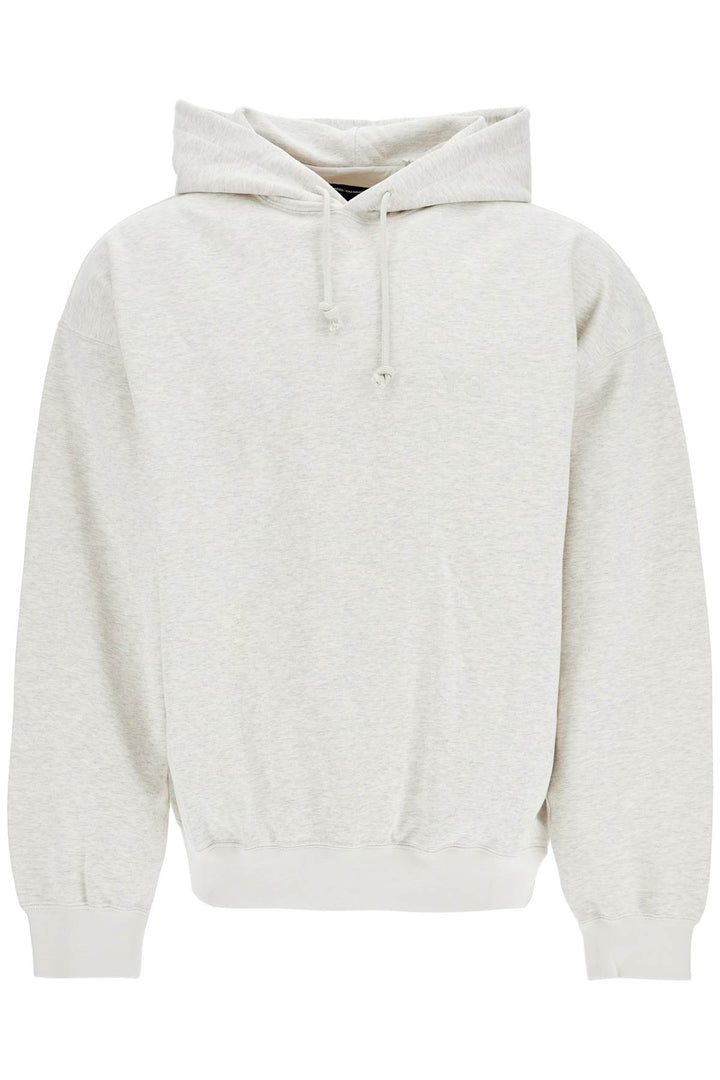 Light Grey Cotton And Recycled Polyester Hoodie For Men