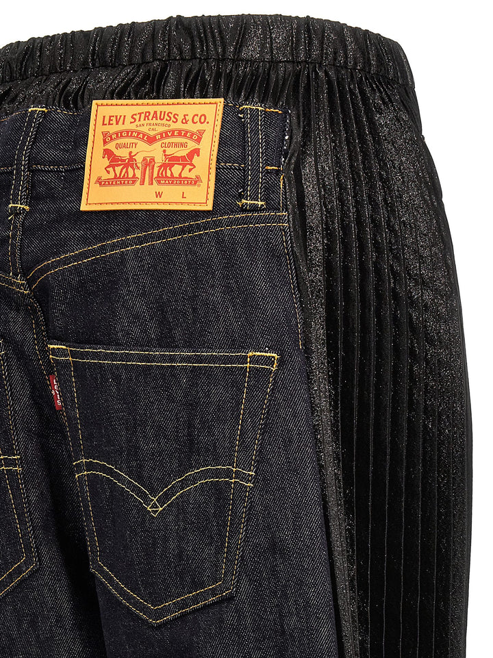 Junya Watanabe X Levi'S Pleated Insert Jeans Blue