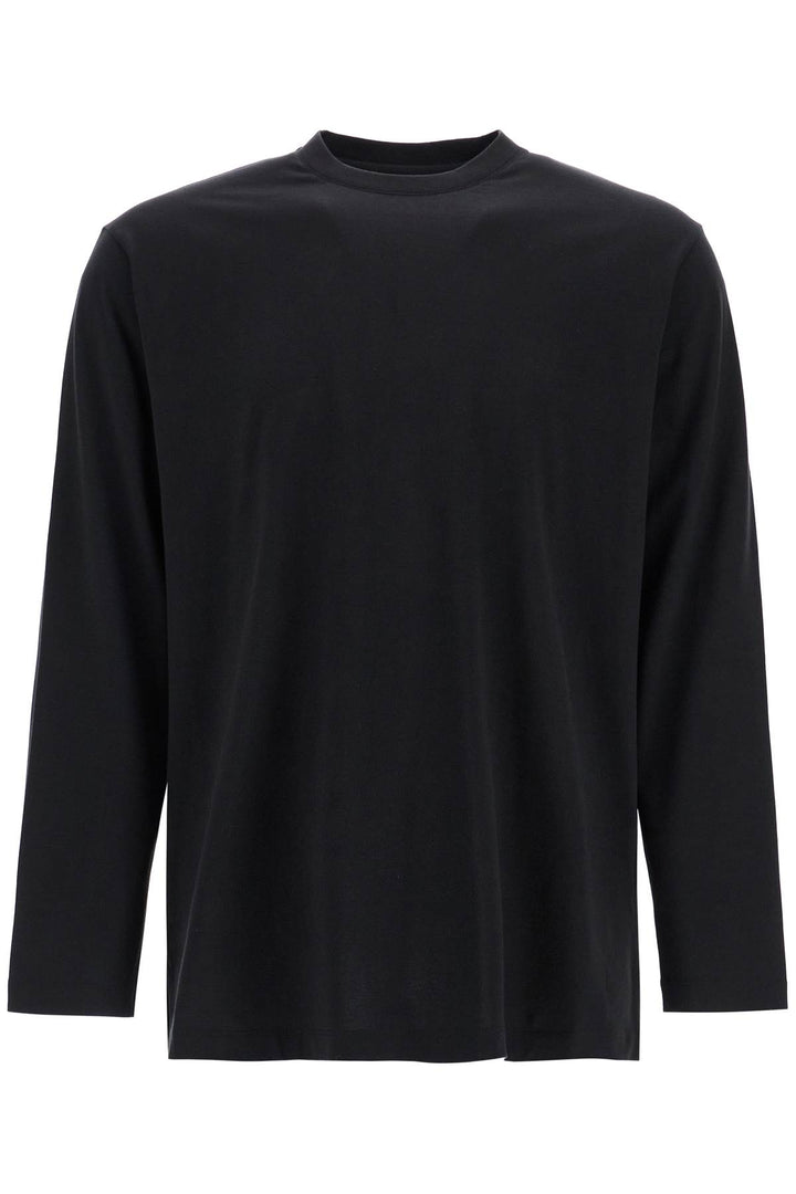 Long Sleeve Black Cotton T Shirt With Men's Graphic