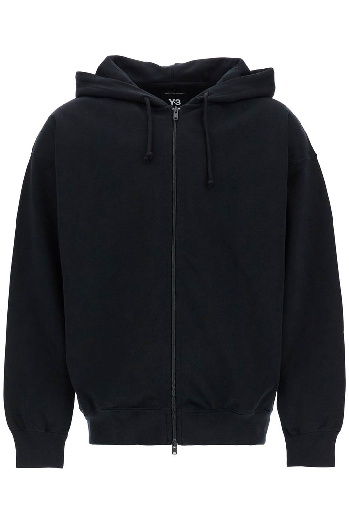 Black Cotton Zip Hoodie