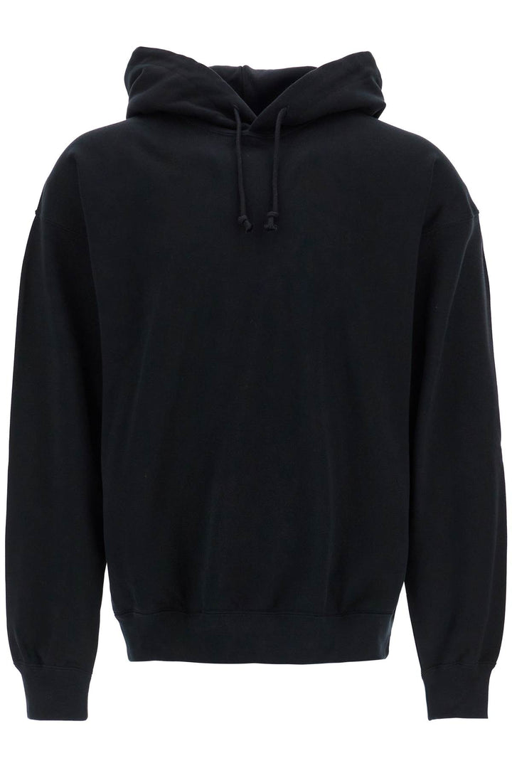 Men's Black Hoodie In Recycled Cotton And Polyester