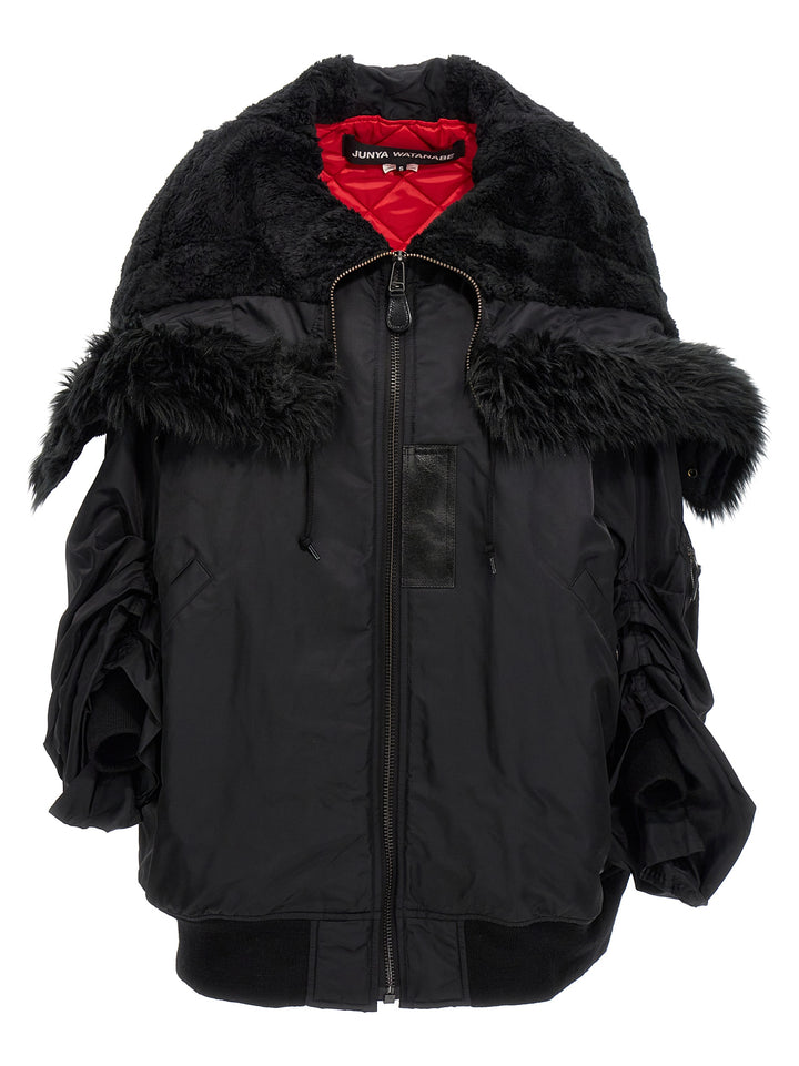 Oversize Bomber Jacket Casual Jackets, Parka Black