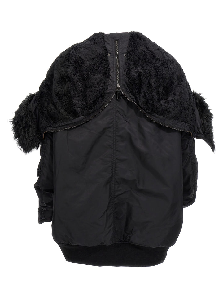 Oversize Bomber Jacket Casual Jackets, Parka Black