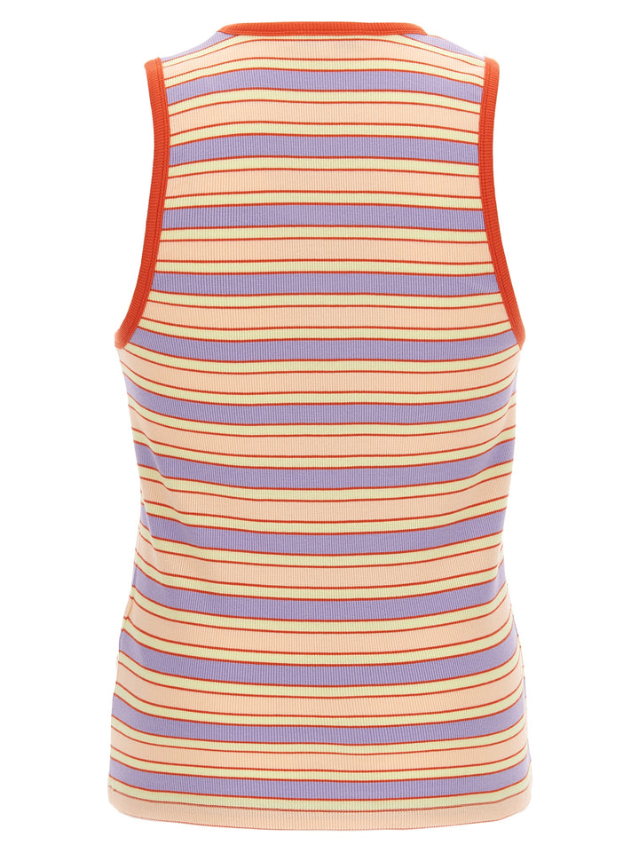 Logo Ribbed Tank Top Tops Multicolor