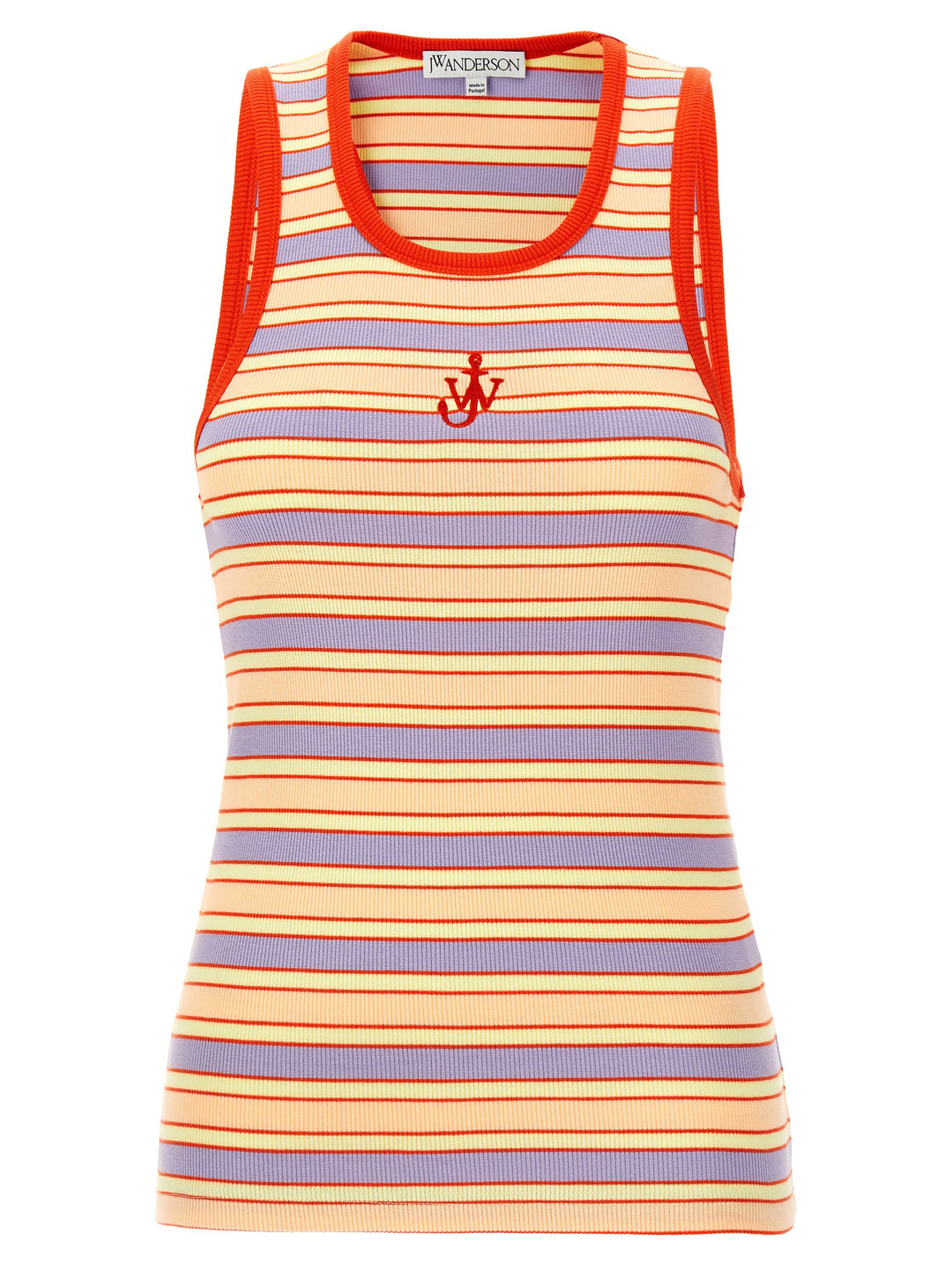 Logo Ribbed Tank Top Tops Multicolor