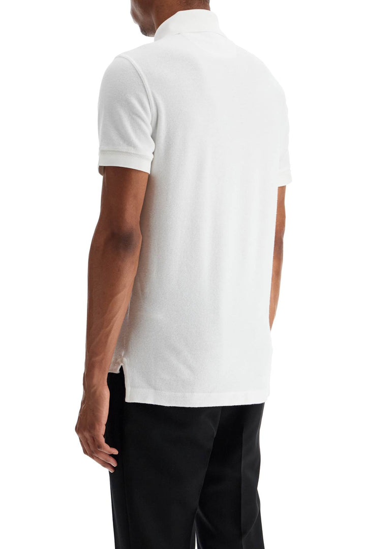 White Cotton Polo With Classic Collar