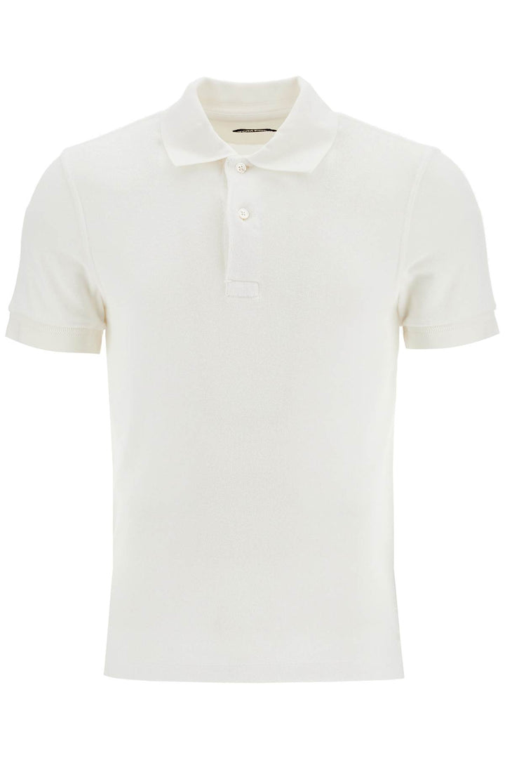 White Cotton Polo With Classic Collar