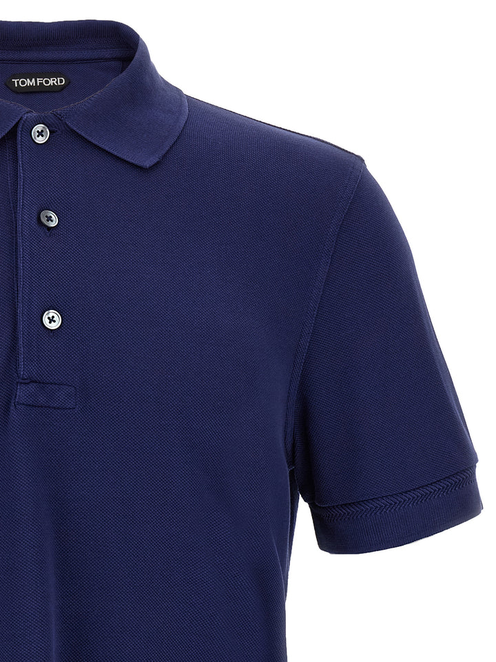 Tom Ford Piqué  Shirt Polo - Blue | 2646b7c4a730b2467e7fa3c3f6141271802bd398