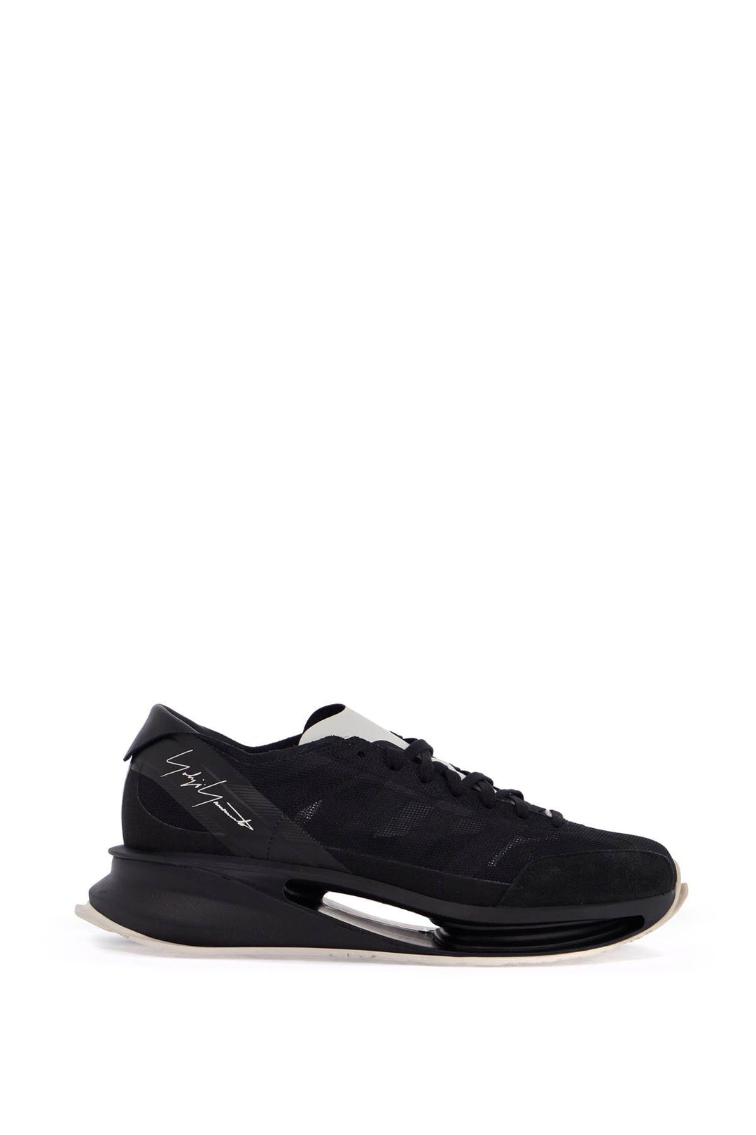 S Gendo Run Black Fabric And Leather Running Sneakers