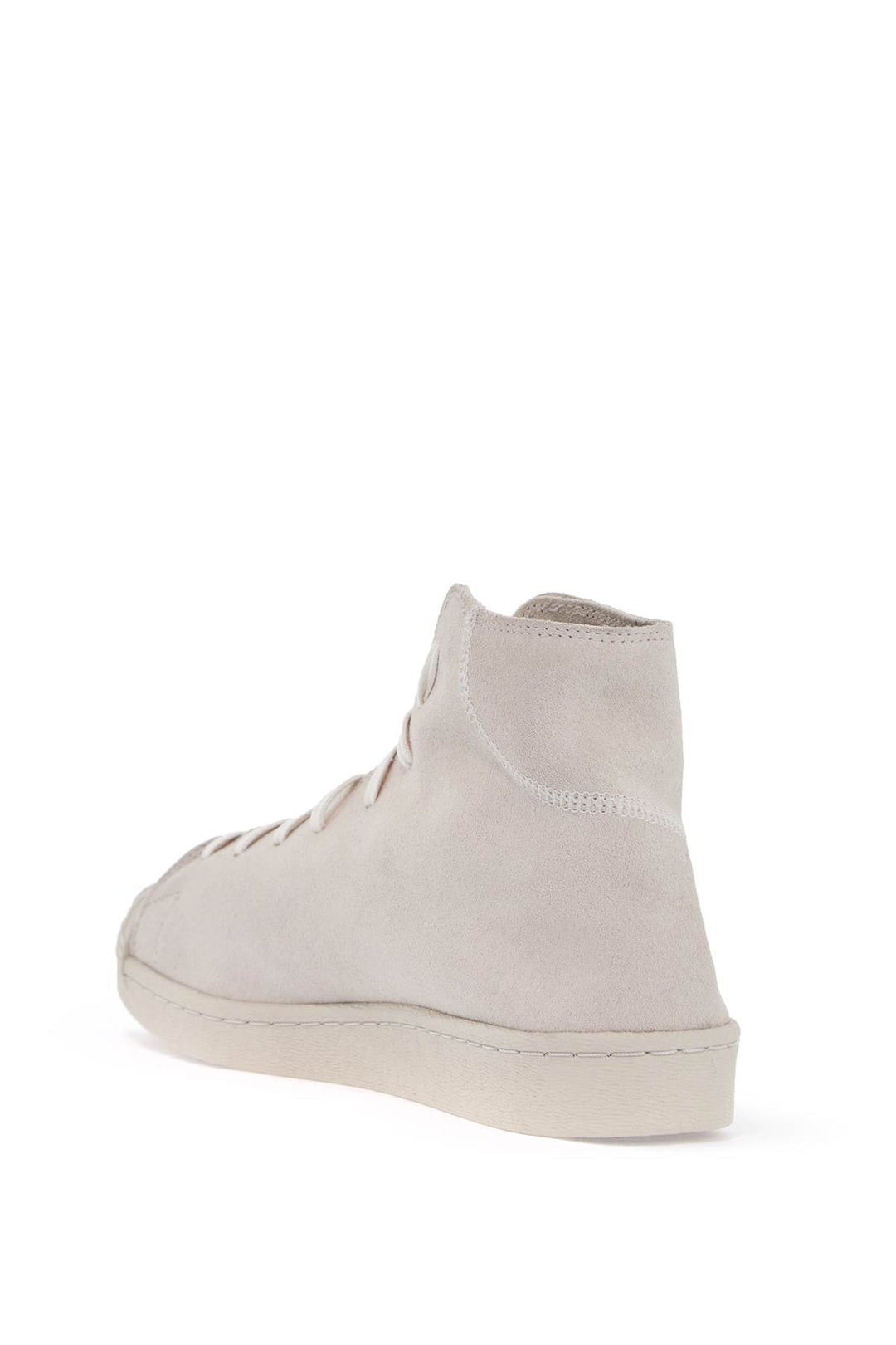 High Top Pro Model Sneakers In Light Gray Suede With Velcro Closure