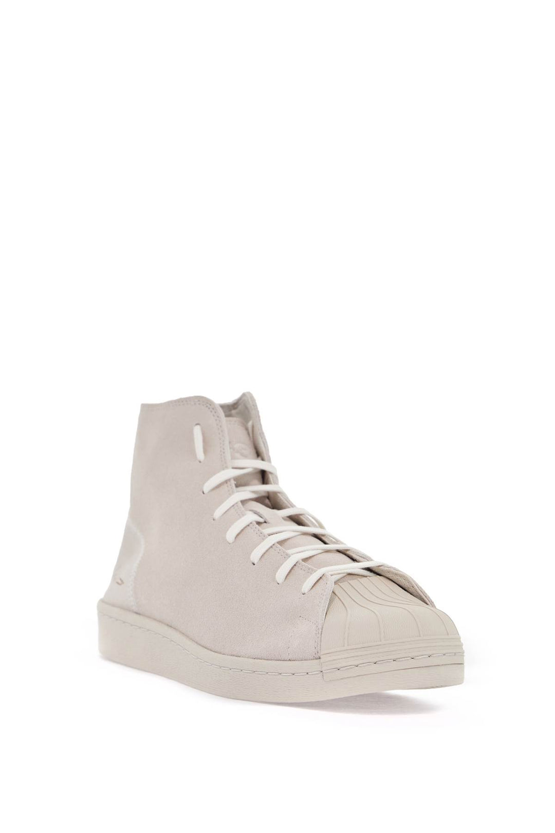 High Top Pro Model Sneakers In Light Gray Suede With Velcro Closure