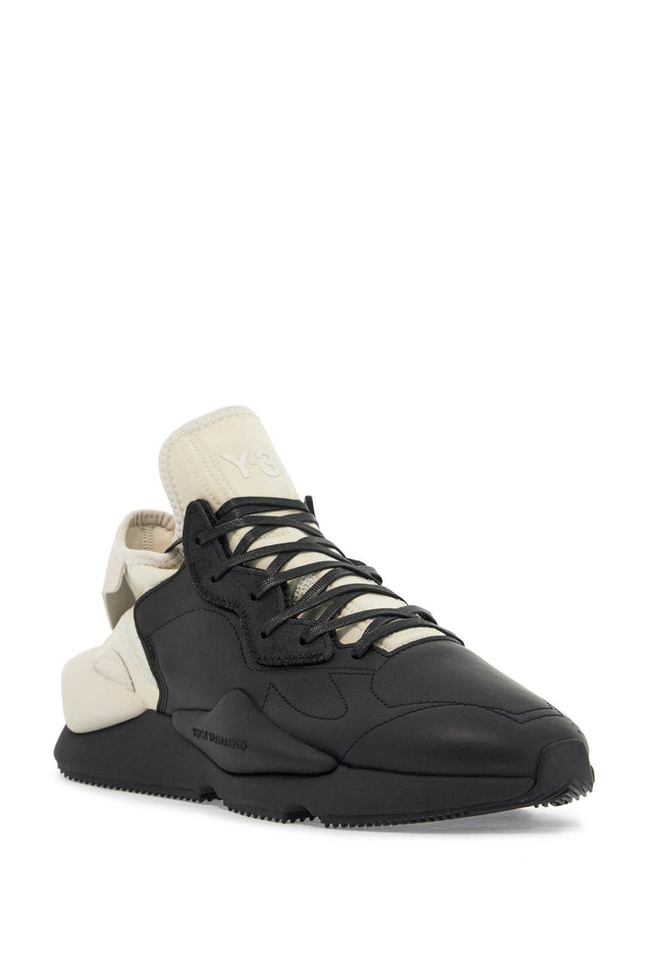 Black Fabric And Leather Kaiwa Sneakers For Men