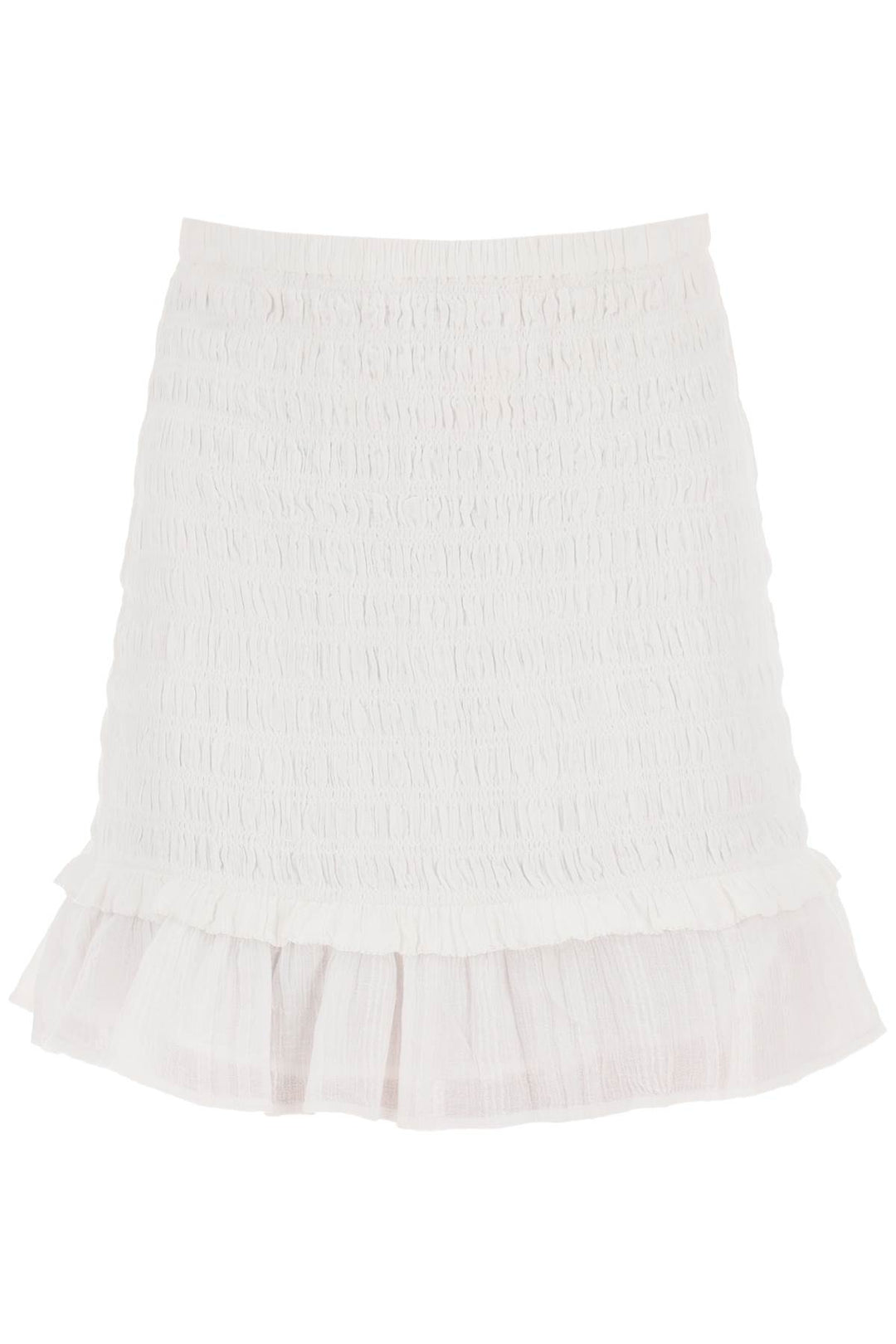 Smocked Cotton Dorela Mini Skirt