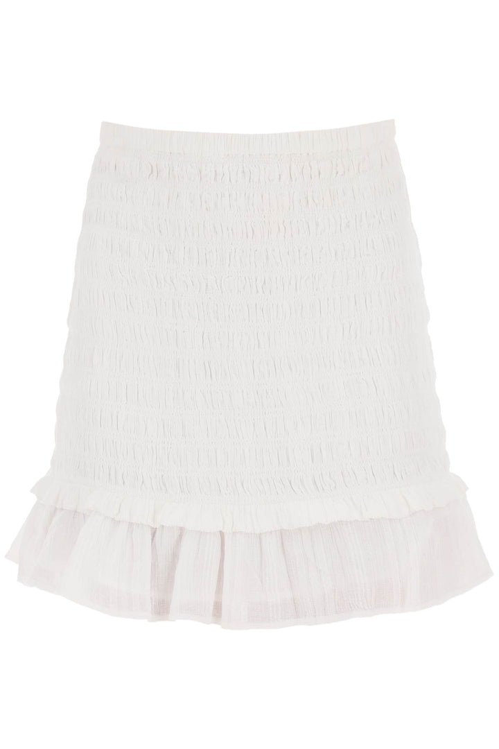 Smocked Cotton Dorela Mini Skirt