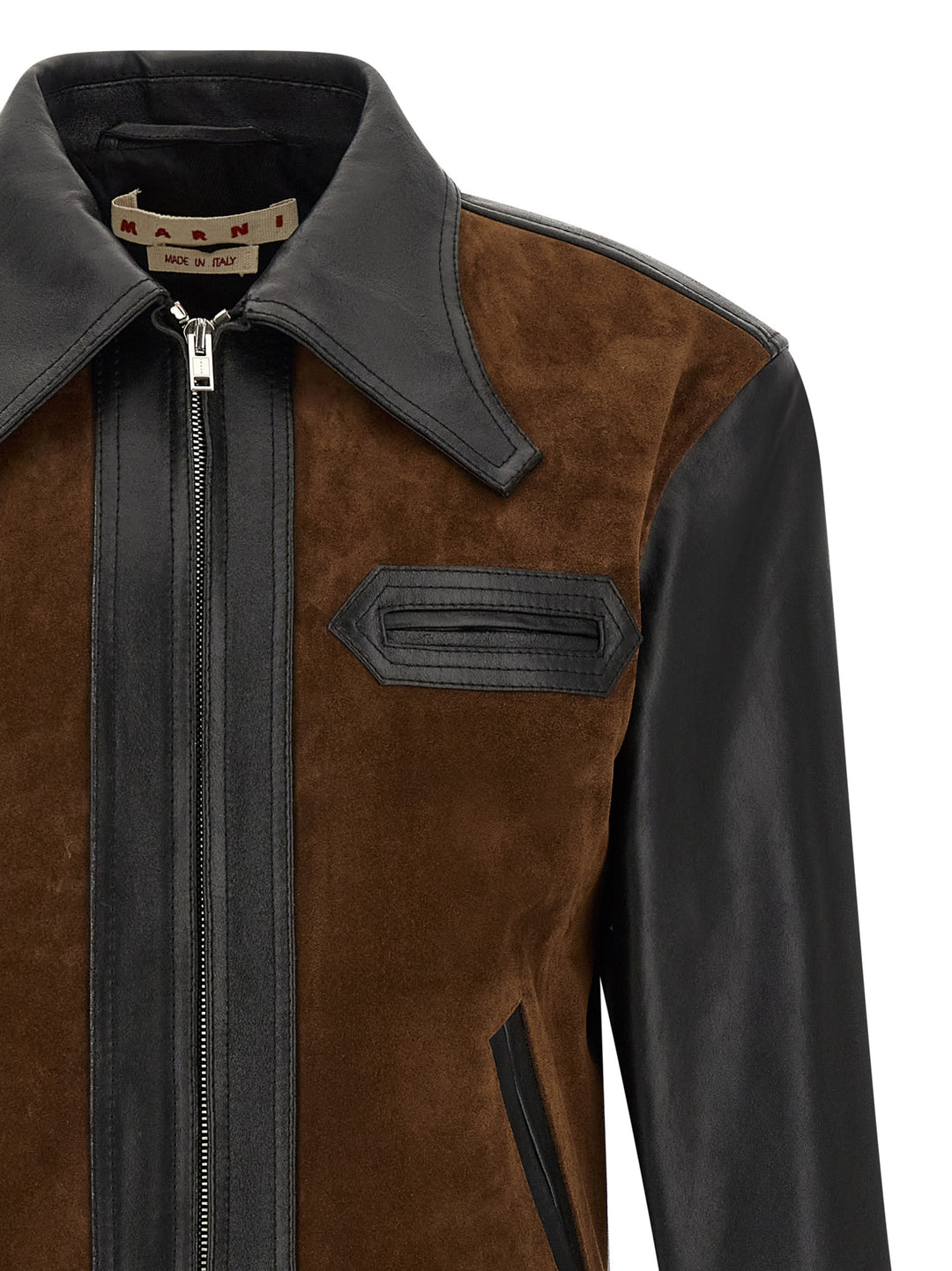 Marni Leather Jacket Puffer Jackets - Multicolor | edcb3047616443579640b75dab7925eee45d0a3b