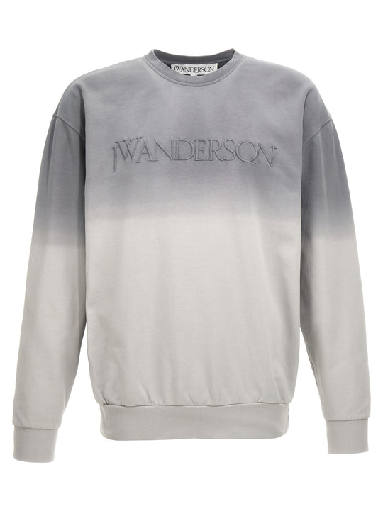 Logo Embroidery Sweatshirt Gray