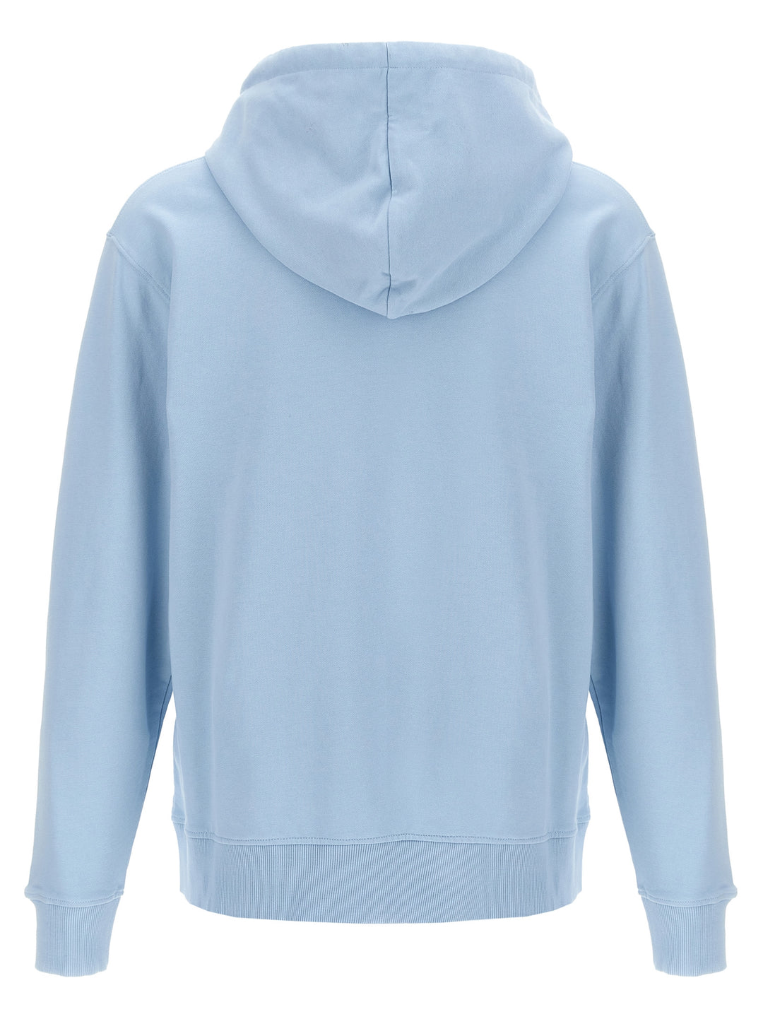 Logo Embroidery Hoodie Sweatshirt Blue