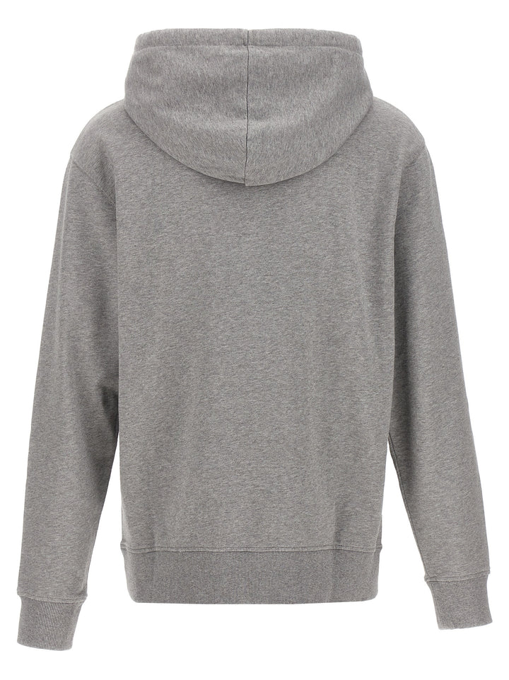 Embroidery Hoodie Sweatshirt Gray