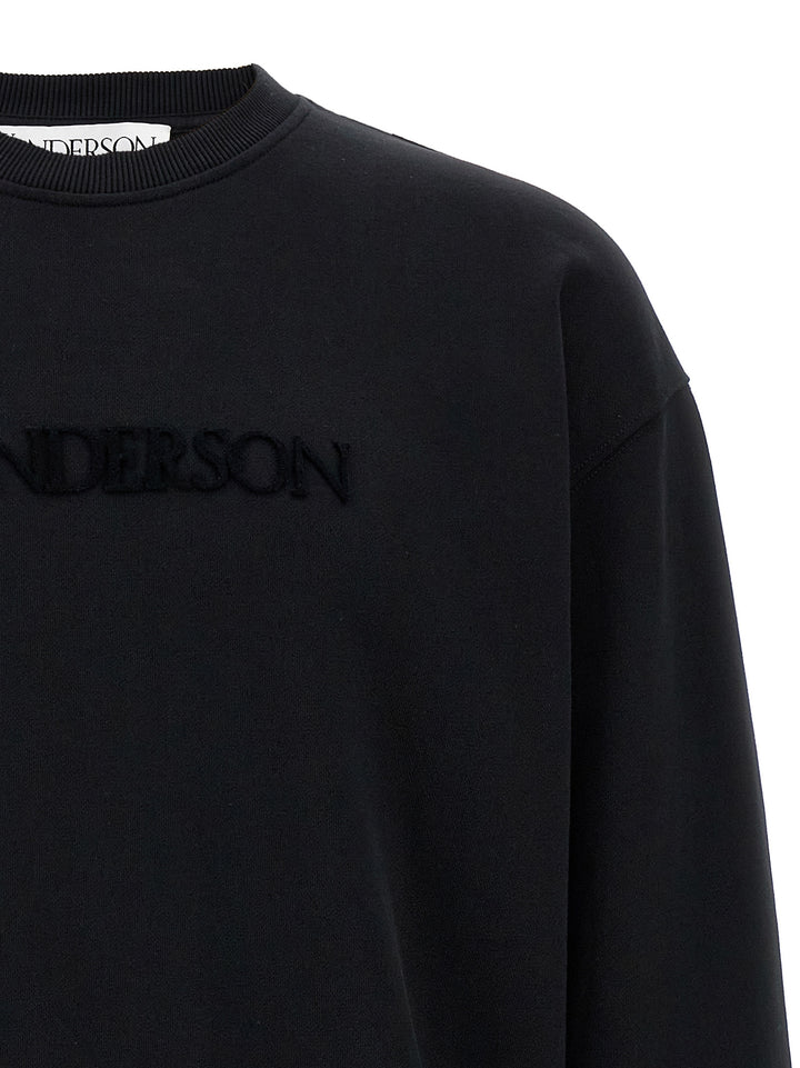 Logo Embroidery Sweatshirt Black