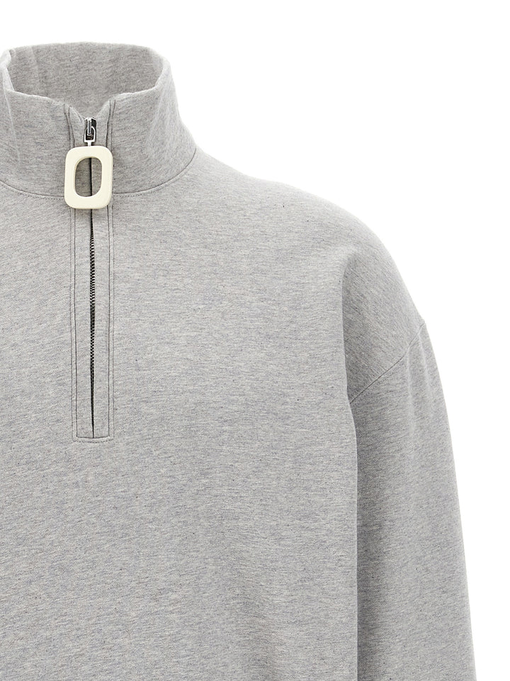 Half Zip Sweatshirt Gray