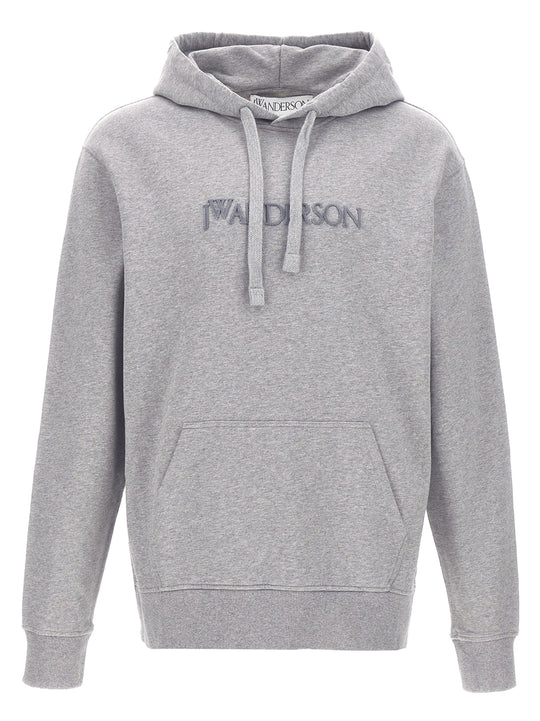 Logo Embroidery Sweatshirt Gray