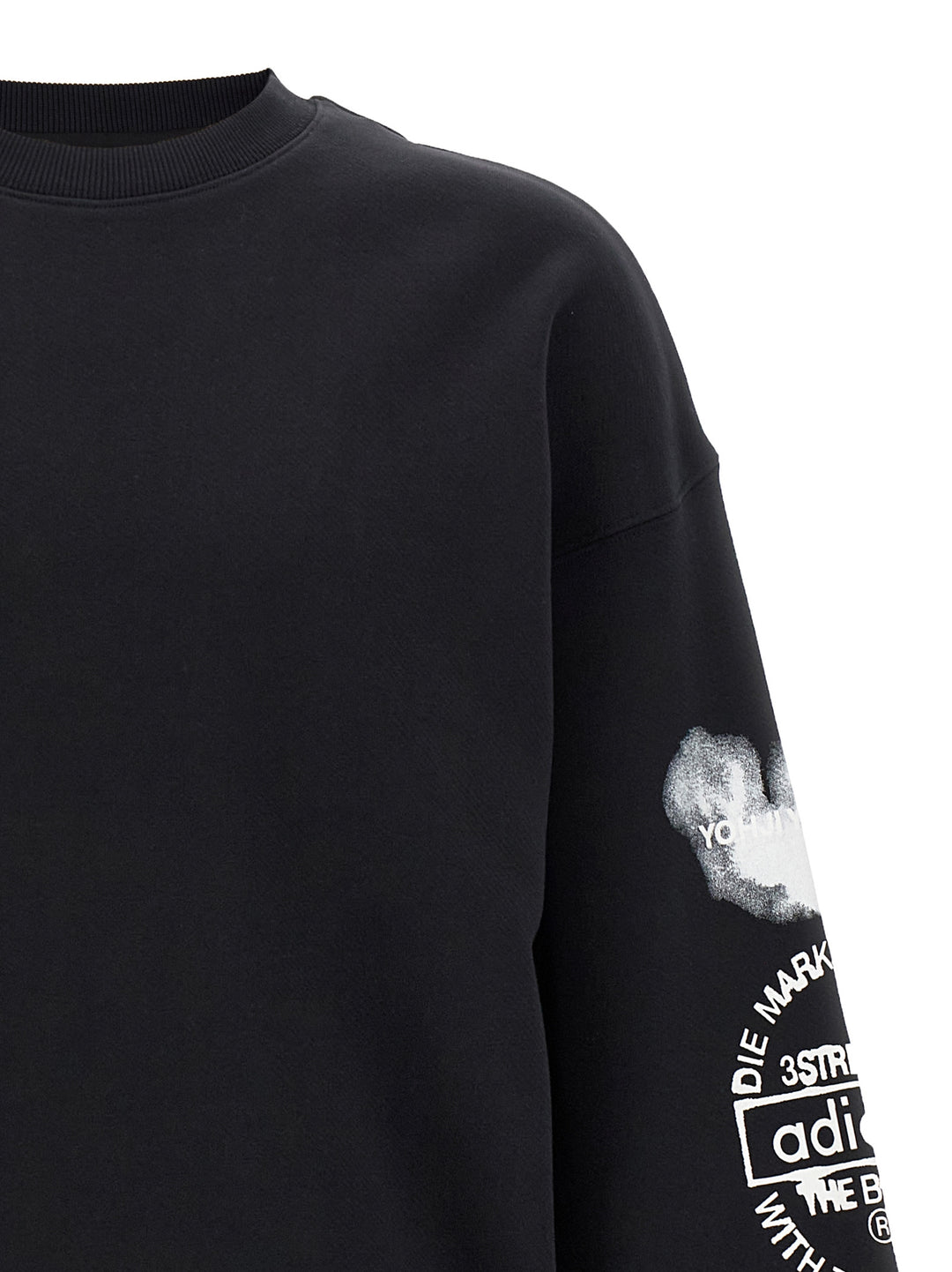 Y-3 Y-3 Graphic Crew Sweatshirt - Black | 9c7db4e37be5abeb137d92ff578003fb2faa09cc