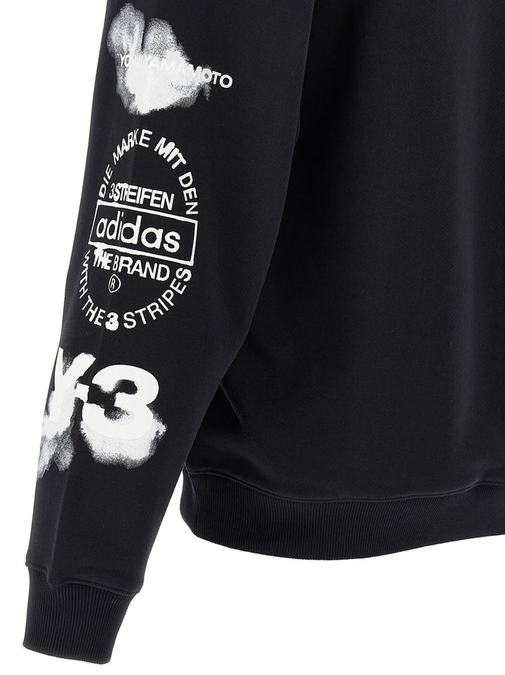 Y-3 Y-3 Graphic Crew Sweatshirt - Black | c137fe4cd884fe35bc1f72aebceab4b7028f9ed2