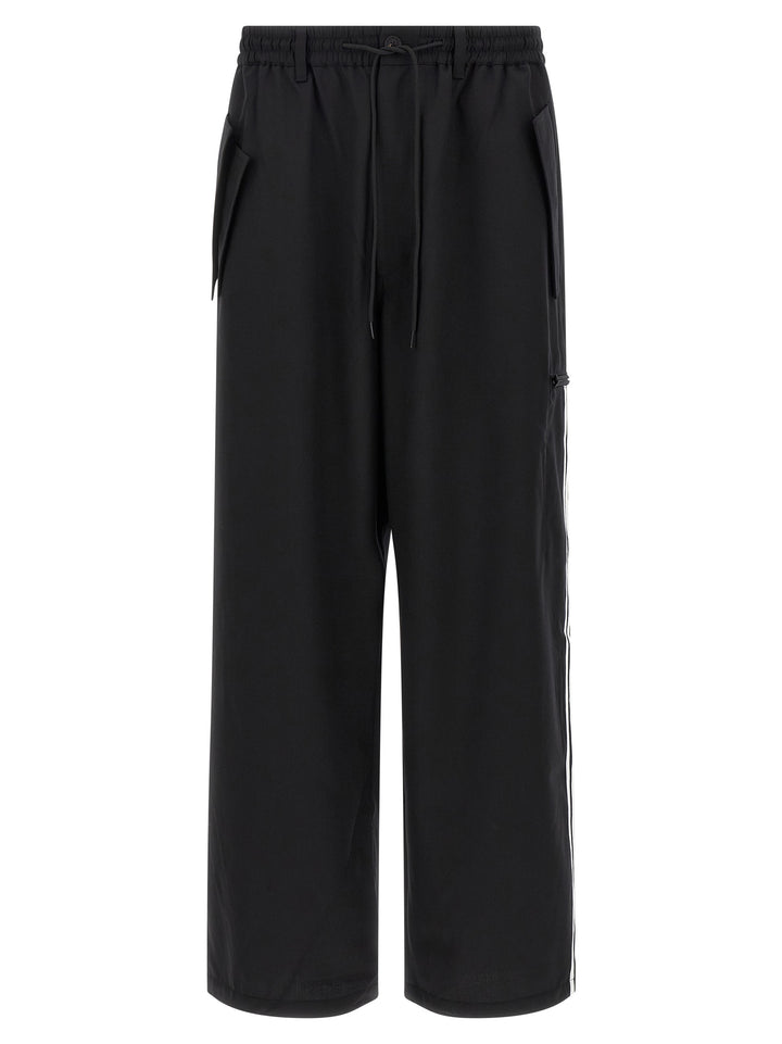 Y-3 Wool Blend Pants - Black | 13cf6fa62fa4125cbf51b7b7e966148a13a149d2