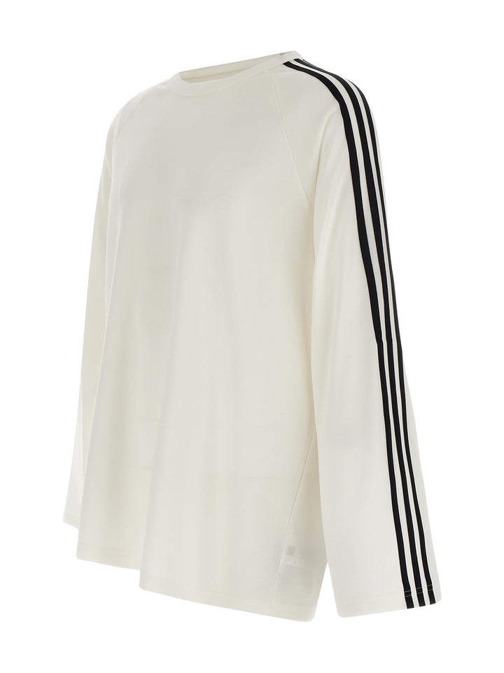 Y-3 Y-3 Long Sleeve Tee 3-Stripes T-shirt - White/Black | f72f61c4d1f1f954a9757fb695e7372f3dfbd372