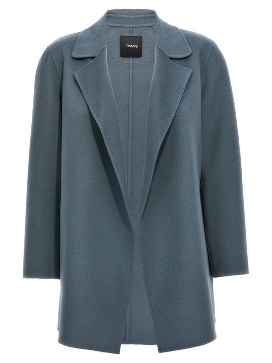 Clairene New Divide Coats And Trench Coats Light Blue