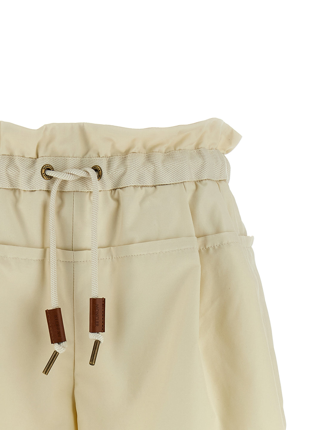 Moncler Short Twill Bermuda and Short - Beige | ea9924ecaad5dc47f4e51fe33771fd5003f231c1
