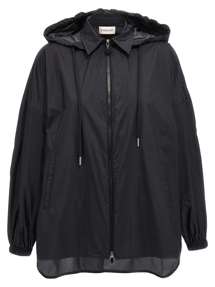 Moncler Ruffled Windbreaker Puffer Jackets - Black | fc1c7a9abb451b9c5e1910dee18ef68c6905990a