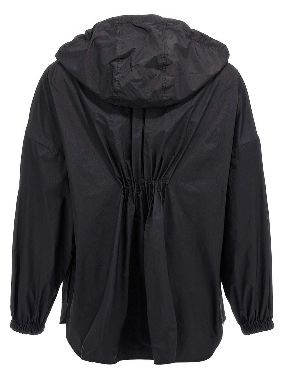 Moncler Ruffled Windbreaker Puffer Jackets - Black | 4a4f6e314f669e468c610a0d497519f0dce81fce