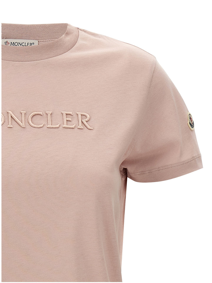 Logo Embroidery T-Shirt Pink