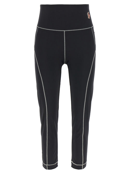 Logo Patch Leggings Black