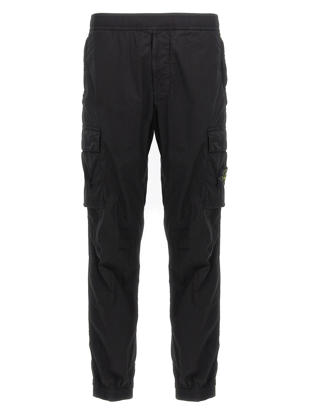 Logo Patch Cargo Pants Black