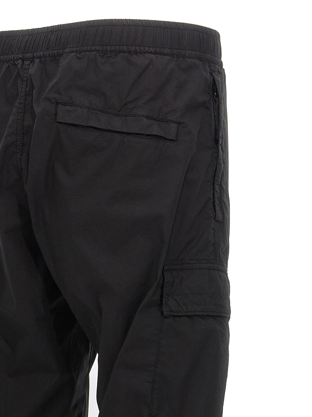 Logo Patch Cargo Pants Black