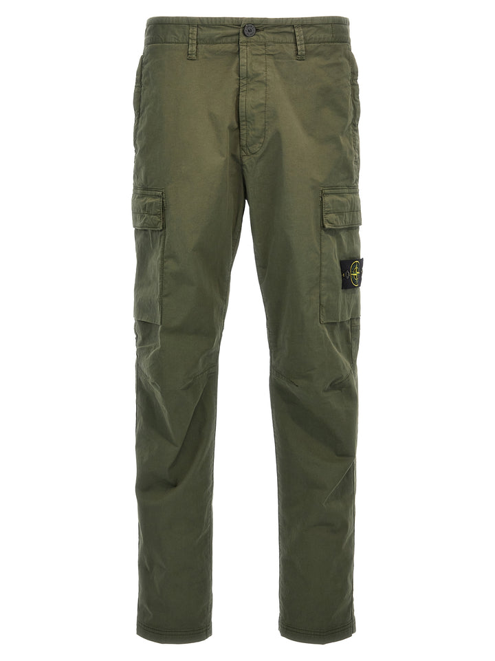 Logo Patch Cargo Pants Green