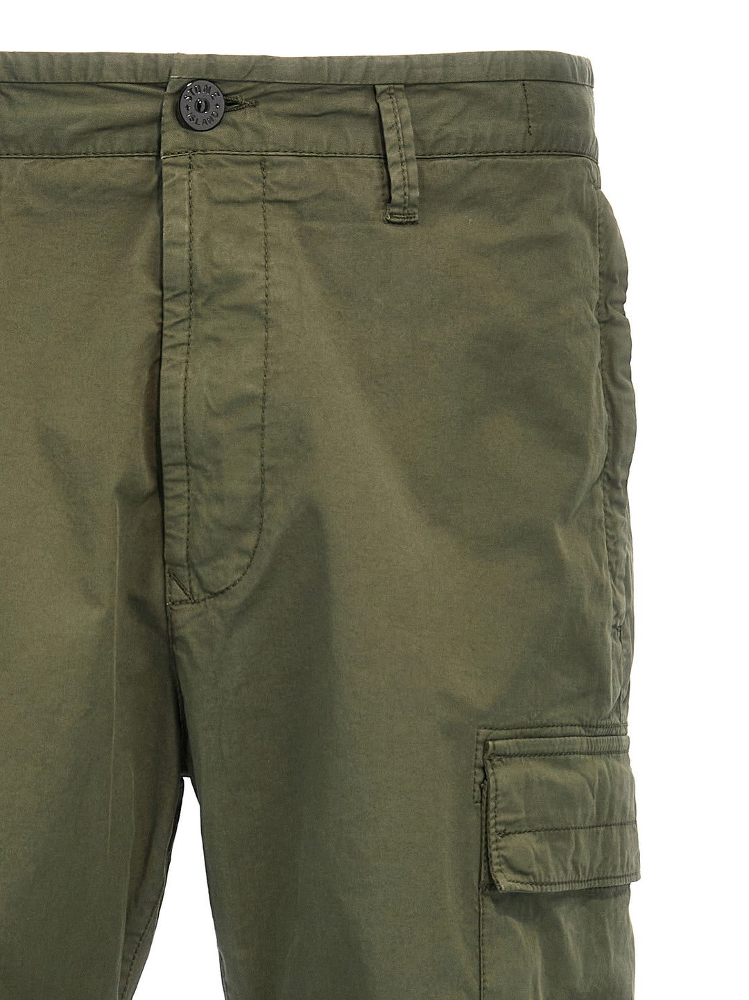 Logo Patch Cargo Pants Green