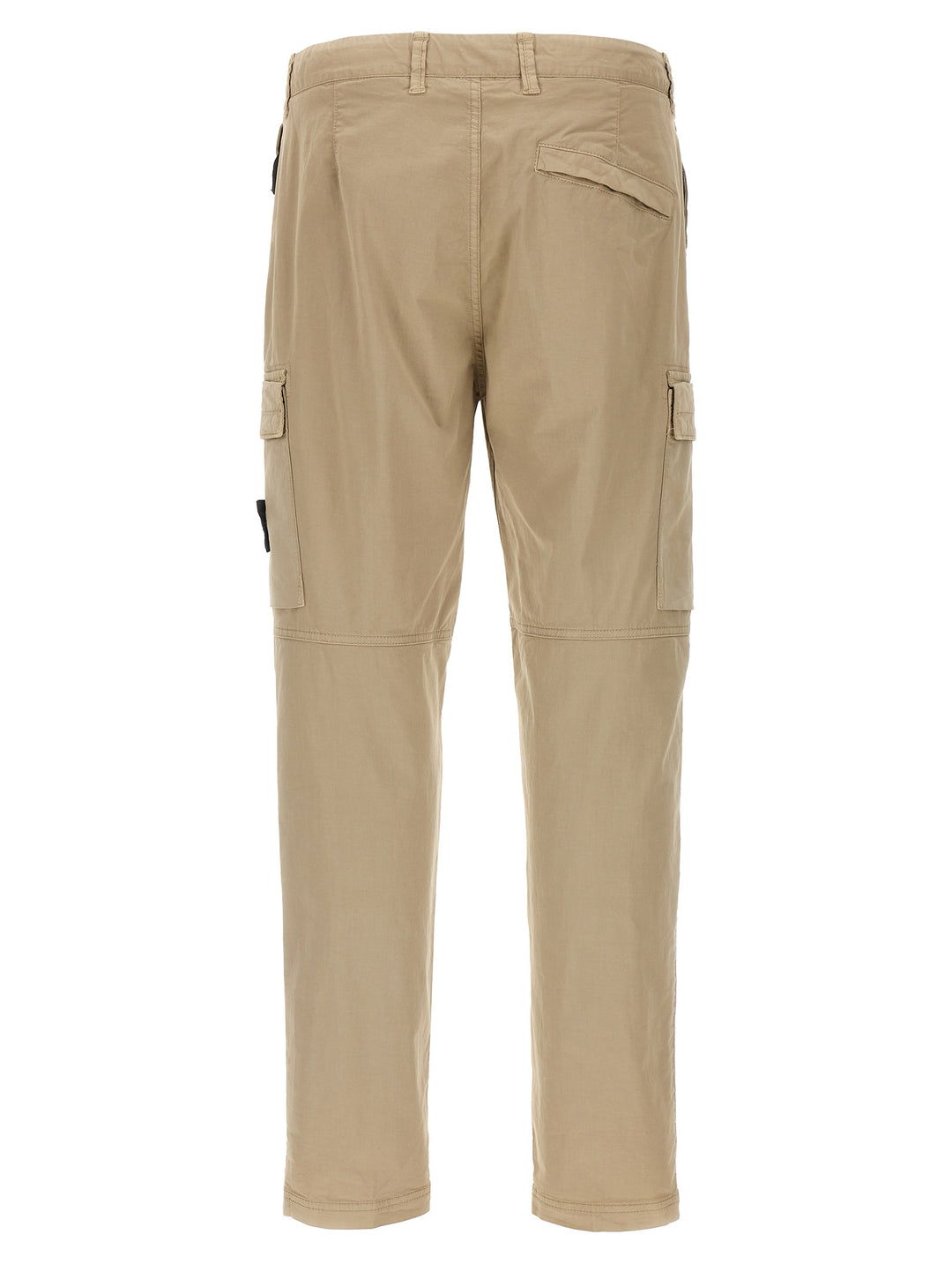 Logo Patch Cargo Pants Beige