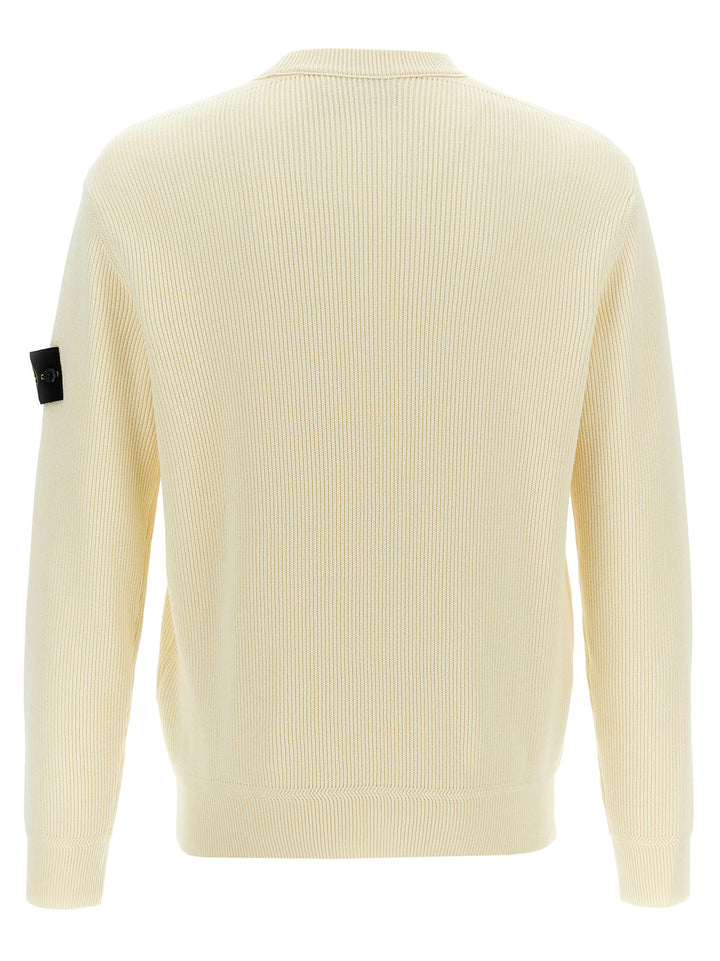 Stone Island Logo Badge Sweater Sweaters and Cardigans - White | 786b906b6c7b32cb28400538fb6de10a64810adc