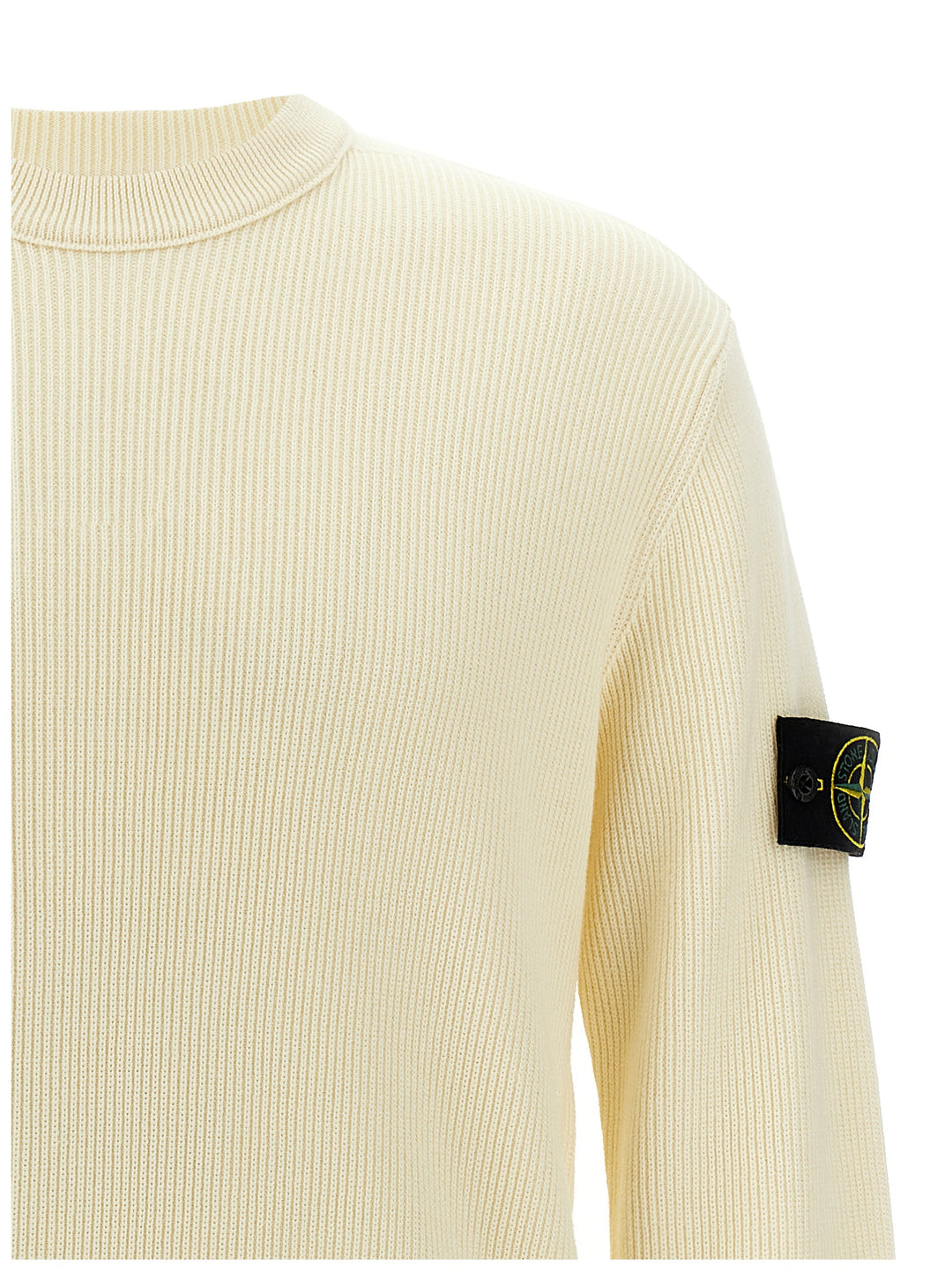 Stone Island Logo Badge Sweater Sweaters and Cardigans - White | 151bf294d2094e5bd57911a30bab5988317cf826