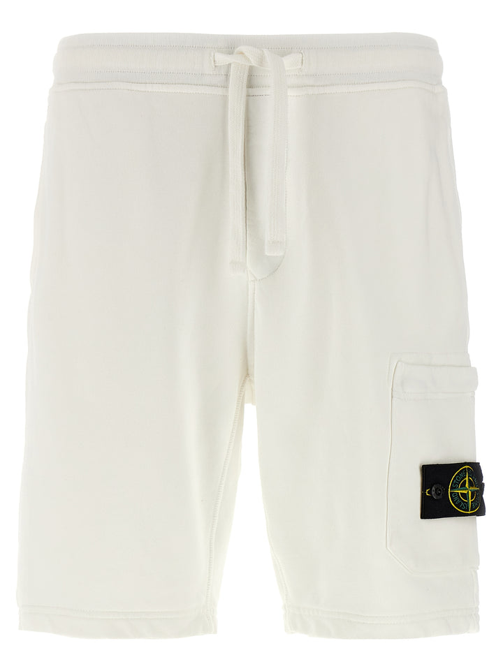 Logo Badge Bermuda Shorts Bermuda, Short White