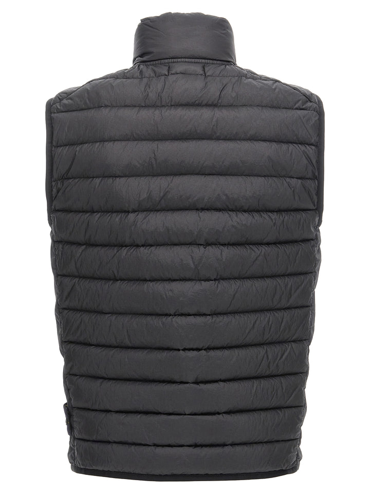 Loom Woven Chambers Nylon Down-Tc Gilet Black