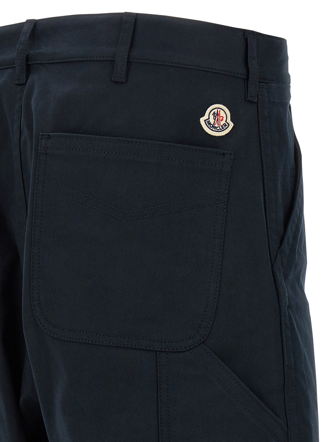Moncler Cotton Trousers Pants - Blue | 4ca798c4b9250a2a3ecc437df1bd69664e833ceb