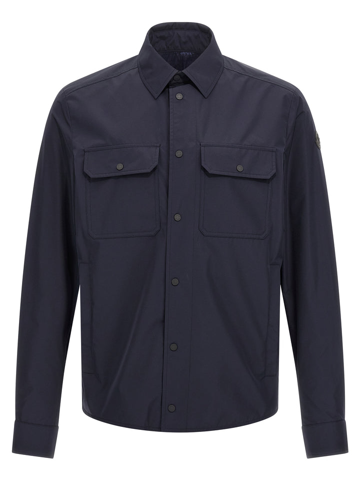Moncler Tech Fabric Shirt Shirt and Blouse - Blue | 25414d60e31a6541f72fec0cff66f894962300ab
