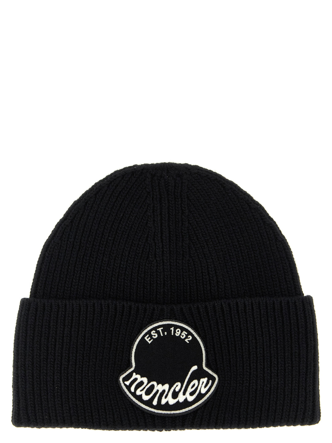Moncler Logo Patch Beanie Hats - Black | a041fd176c178d48b4d5e804a5b7c5b5d57e63e5