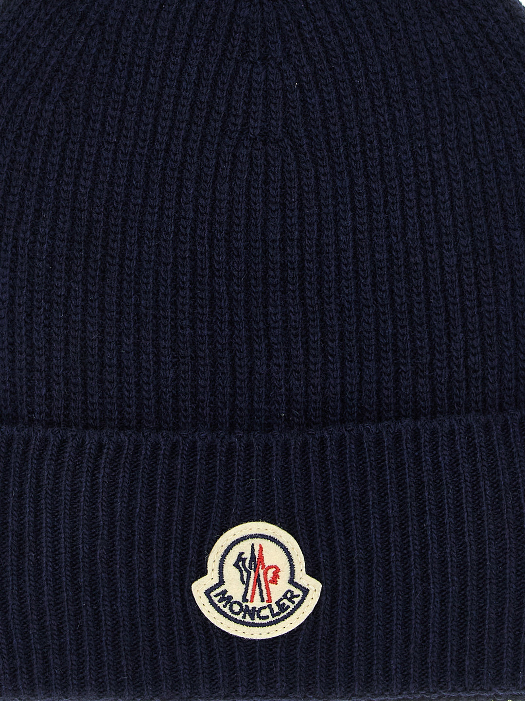 Moncler Wool And Cashmere Beanie Hats - Blue | 310d8832d121b40771237f17ac66cadaf33267d6