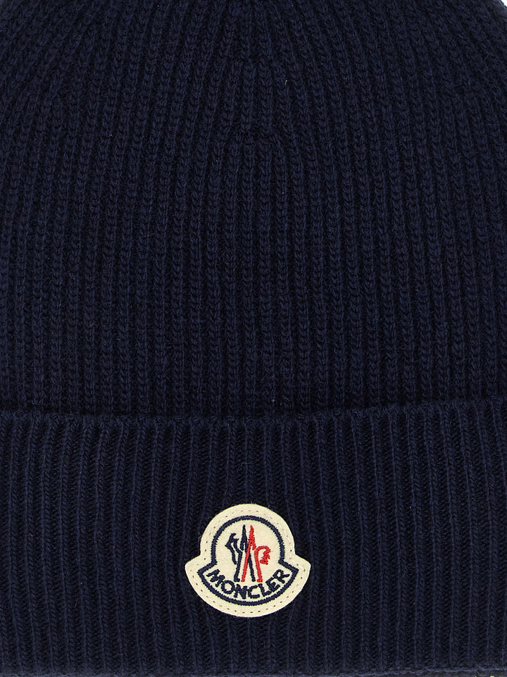 Moncler Wool And Cashmere Beanie Hats - Blue | 310d8832d121b40771237f17ac66cadaf33267d6