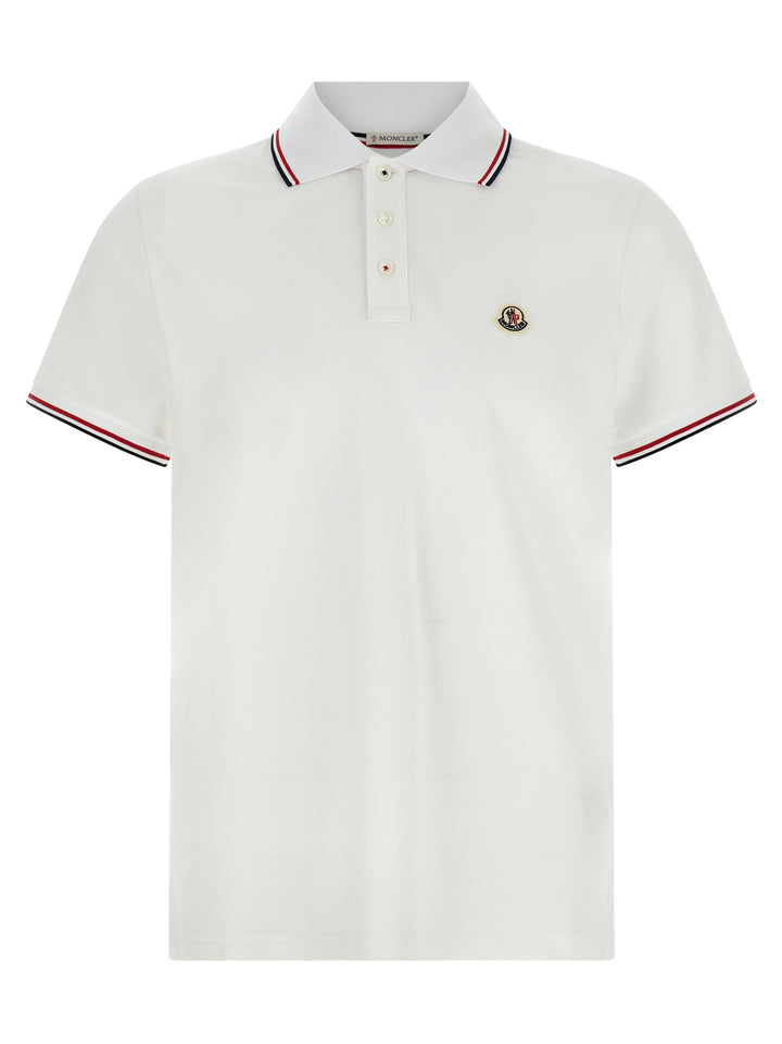 Moncler Piqué Cotton  Shirt Polo - White | 5d7330b4238adbf0a8e89dbf3521cab8985e492f